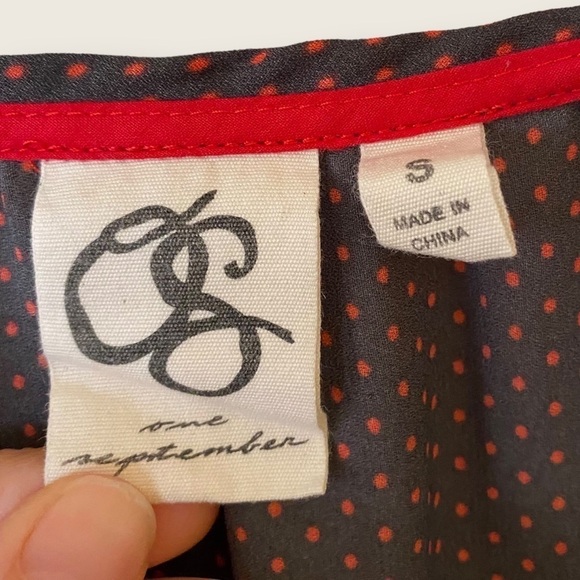 Anthropologie One September Embroidered Curved Hem Boho Tunic Top Size Small - Picture 3 of 6